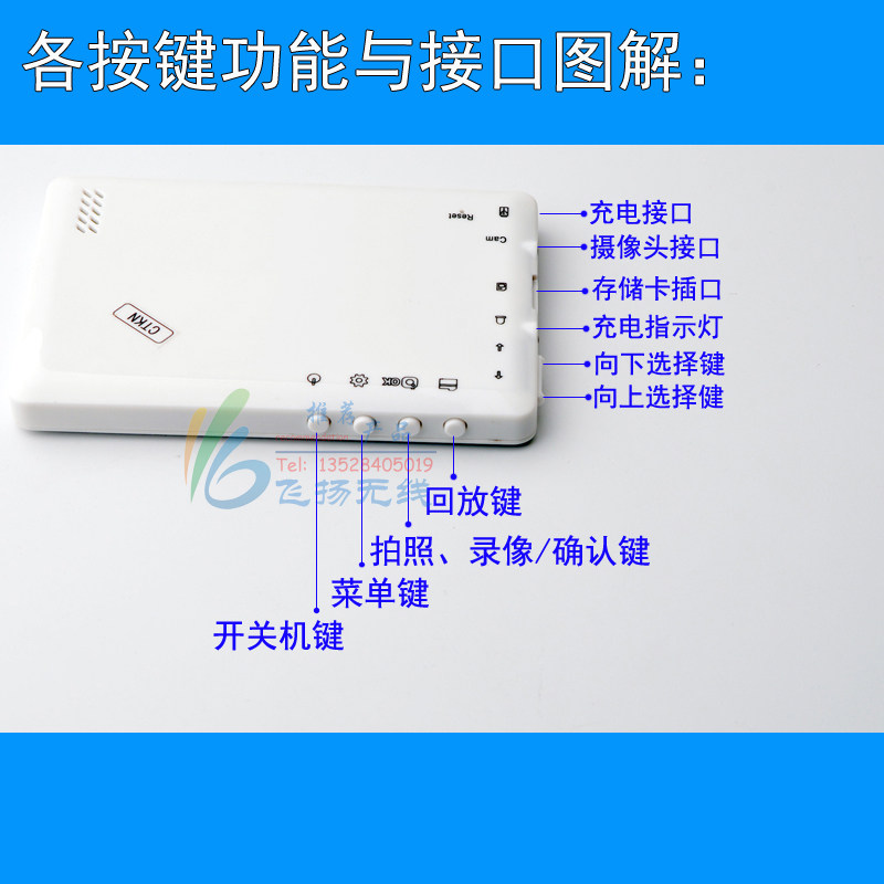 4.3寸高清可视耳镜 500W采耳内窥镜 鼻腔检查仪 带灯掏耳挖耳工具