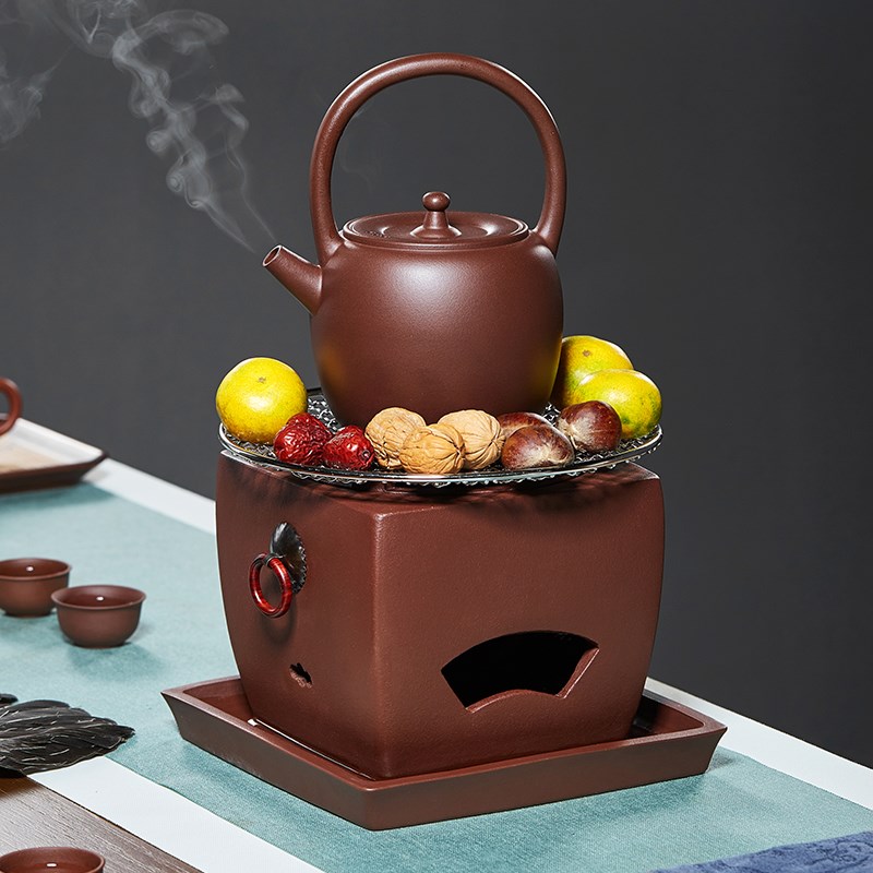 紫砂炭炉围炉煮茶烤火炉套装煮茶器具全套冬天室内家用煮茶壶茶炉