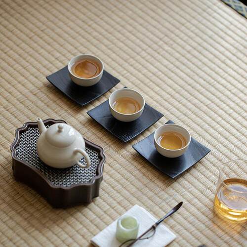 实木杯垫隔热垫防烫茶垫新中式功夫茶具防烫隔热垫杯托茶杯垫茶托