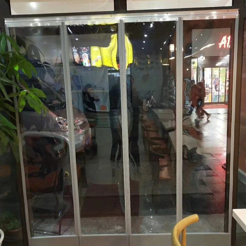 空调软门帘磁力自吸磁性磁铁保暖冬季透明pvc塑料超市店铺隔断帘
