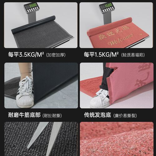商用店铺超市酒店门口迎宾地毯入户门地垫室外防滑垫进门脚垫定制