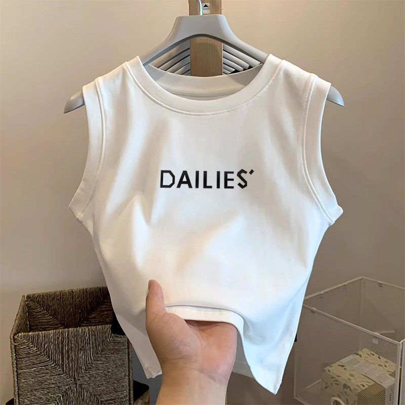 2026年新款纯棉背心吊带女打底无袖t恤修身显瘦外穿上衣西装内搭