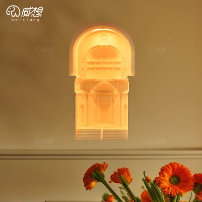 光之圣殿石膏壁灯嵌入式预埋墙壁感应灯内嵌楼梯墙角氛围灯壁龛灯