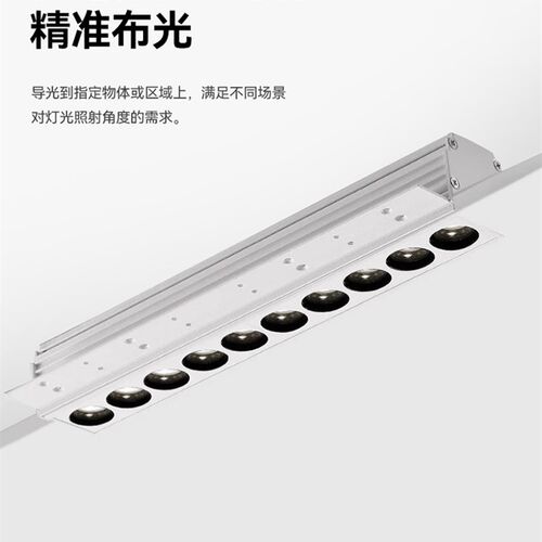 格栅灯嵌入式防眩射灯led长条客厅天花吊顶无主灯五10头内背景墙
