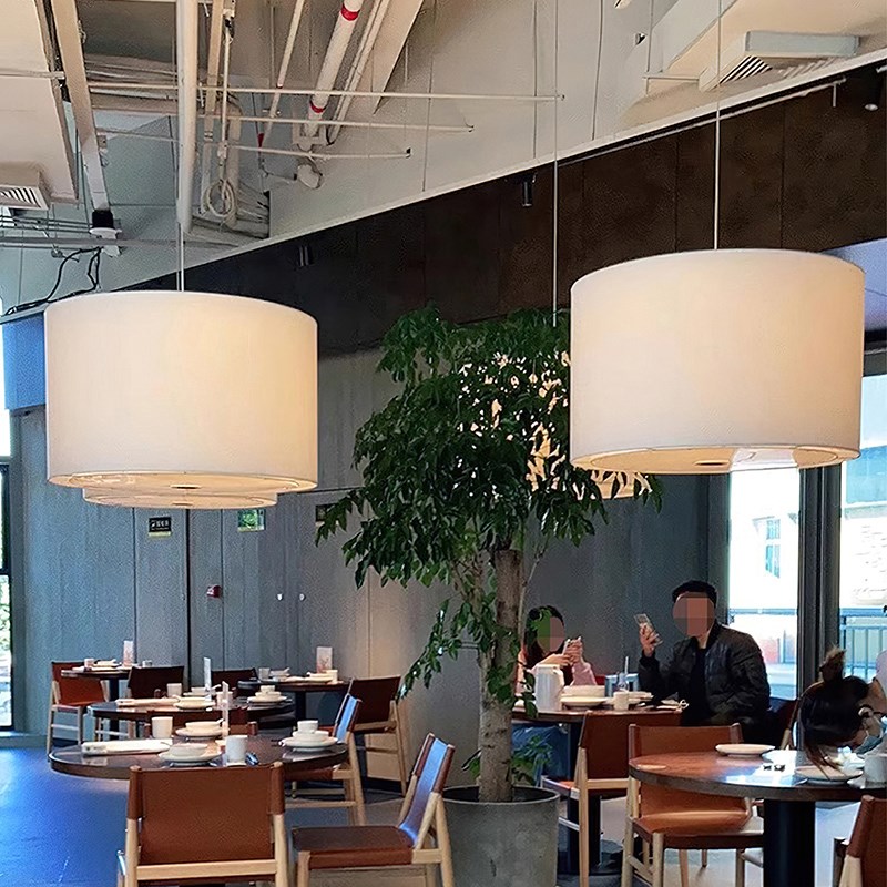 餐厅吊灯2025新款酒店餐饮饭店吧台餐桌卡座日式创意中山布艺灯具