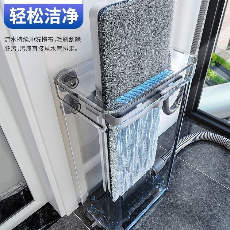 洗衣机拖把家用免手洗懒人刮刮净平板拖把拖地神器清水冲洗更卫生