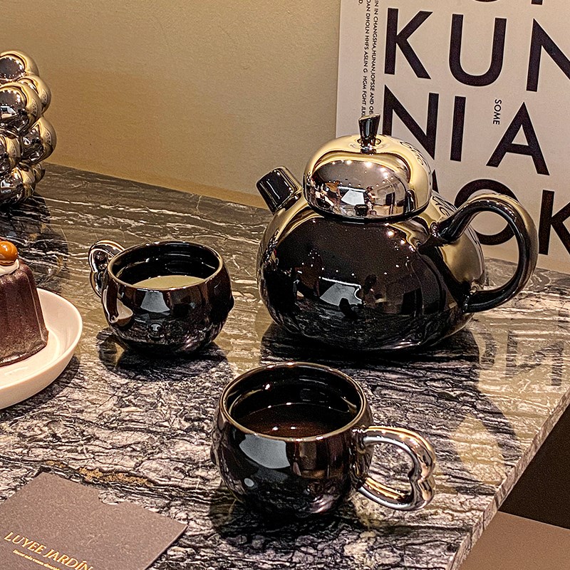 陶瓷水杯套装家用待客冷水壶茶杯高颜值乔迁暖居结婚送礼水具组合