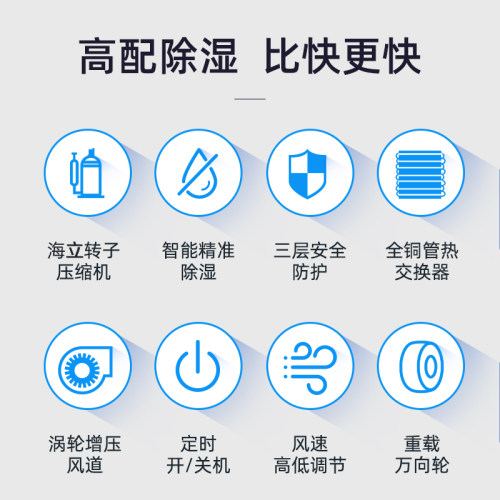 德业工业除湿机家用地下室抽湿机仓库别墅大功率吸湿器DY-6105EB