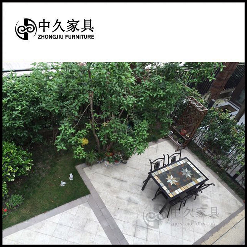 户外庭院休闲桌椅 茶几组合五件套阳台餐桌椅 大理石桌三件套包邮