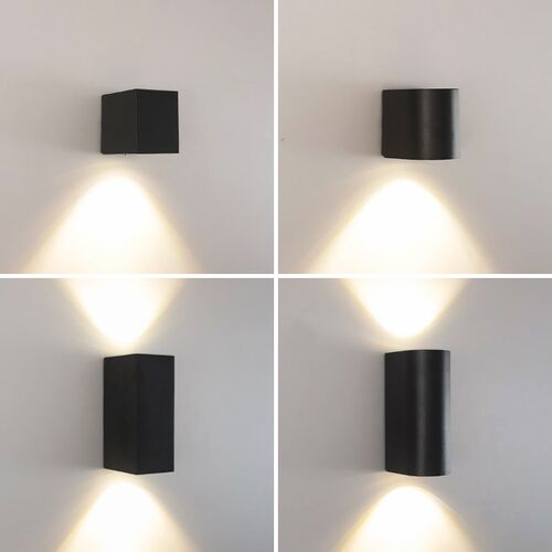 LED户外防水外墙双头壁灯室外花园别墅围墙庭院阳台洗墙单头射灯