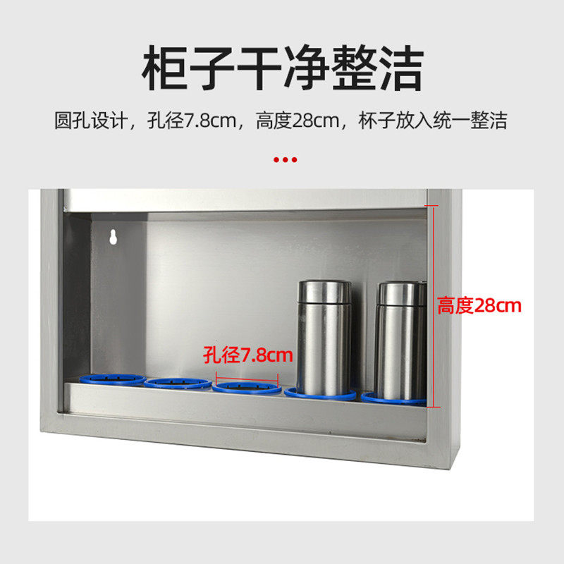不锈钢壁挂水杯架厨房工厂车间员工水杯防尘架茶杯收纳存放置物架图片