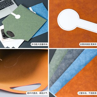 商务皮质文件袋a4档案袋定制可印logo文件夹文件包男款加厚防水资
