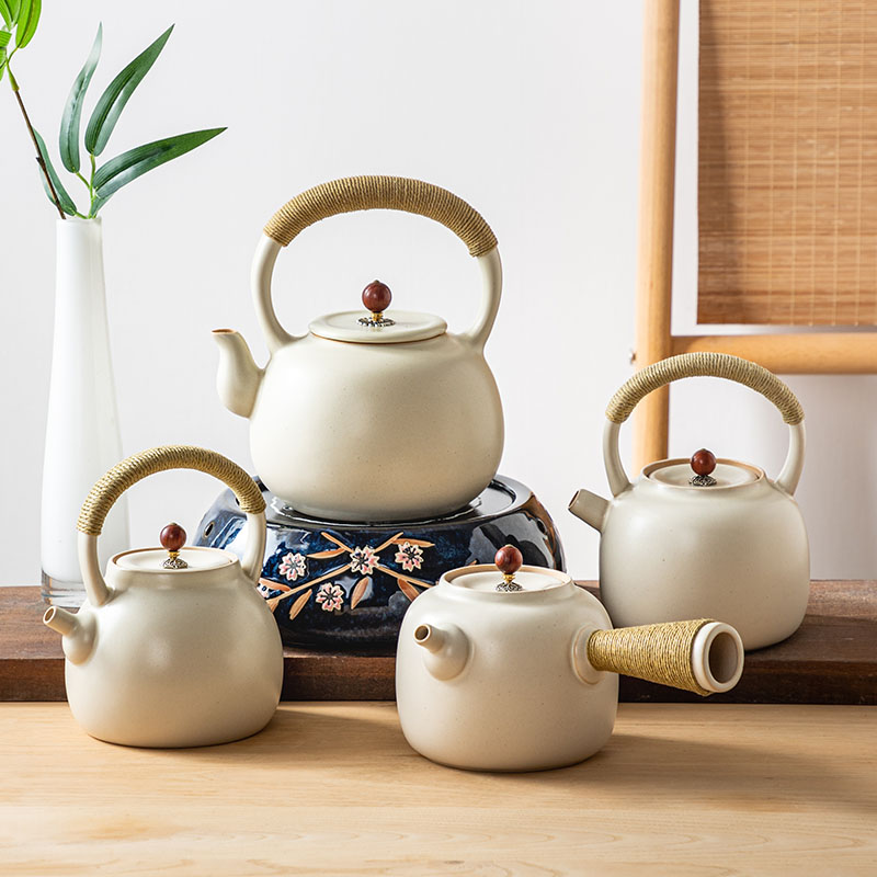 家用粗陶电陶炉烧水壶泡茶壶煮茶器提梁煮水壶大容量单壶明火可用
