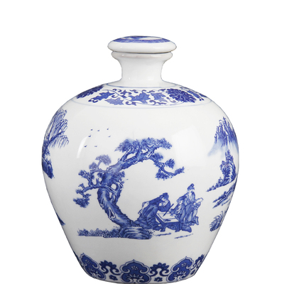3斤5斤10斤装陶瓷酒瓶酒坛子 家用酒壶青花酒具密封原浆存酒容器