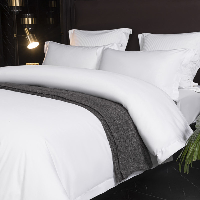 酒店民宿风床上用品四件套高档宾馆床单被套被子一整套全套七件套