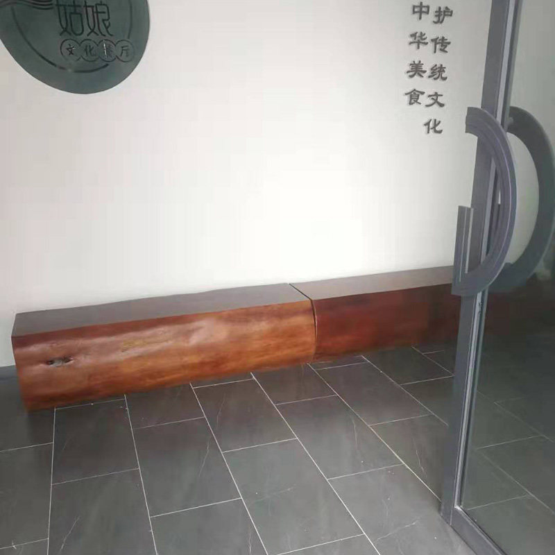 新款实木长条凳客厅个性创意电视柜复古做旧进门换鞋凳原木木墩子
