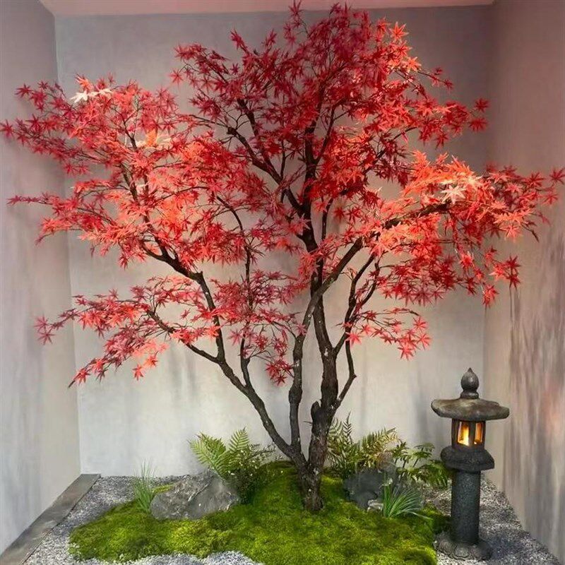 仿真红枫树定做红枫造型树大型装饰枫叶树榕树仿真树造景橱窗落地