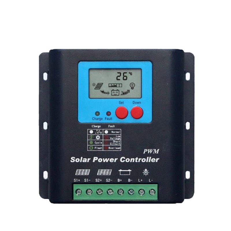 太阳能充电控制器12v24V48伏自动识别50A100A150A智能电池保护器