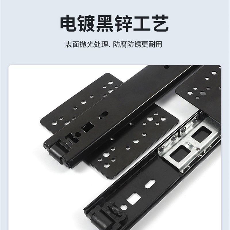 上翻隐藏橱柜门滑轨配件书柜平移伸缩内藏折叠回旋门侧装导轨五金