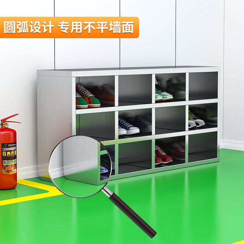 不锈钢鞋柜员工翻身鞋凳无尘净化车间放鞋柜多层多格无门格子柜