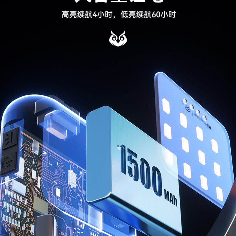 帽夹灯夜钓感应头灯钓鱼专用强光充电超亮头戴式超长续航超轻小号