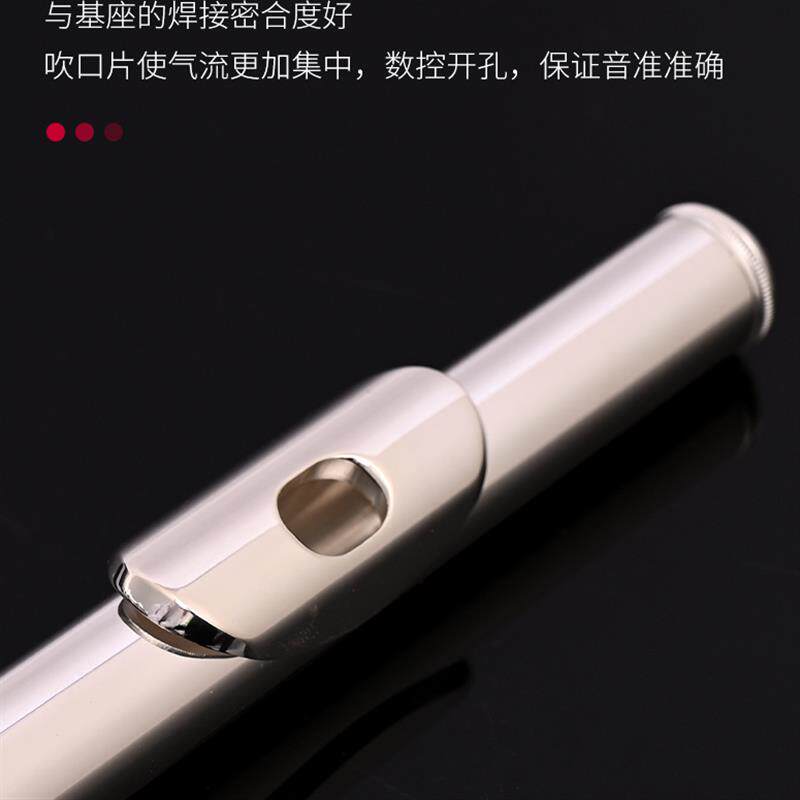 长笛乐器17孔镀银C调E键开闭两用长笛学生初学入门专业考级演奏