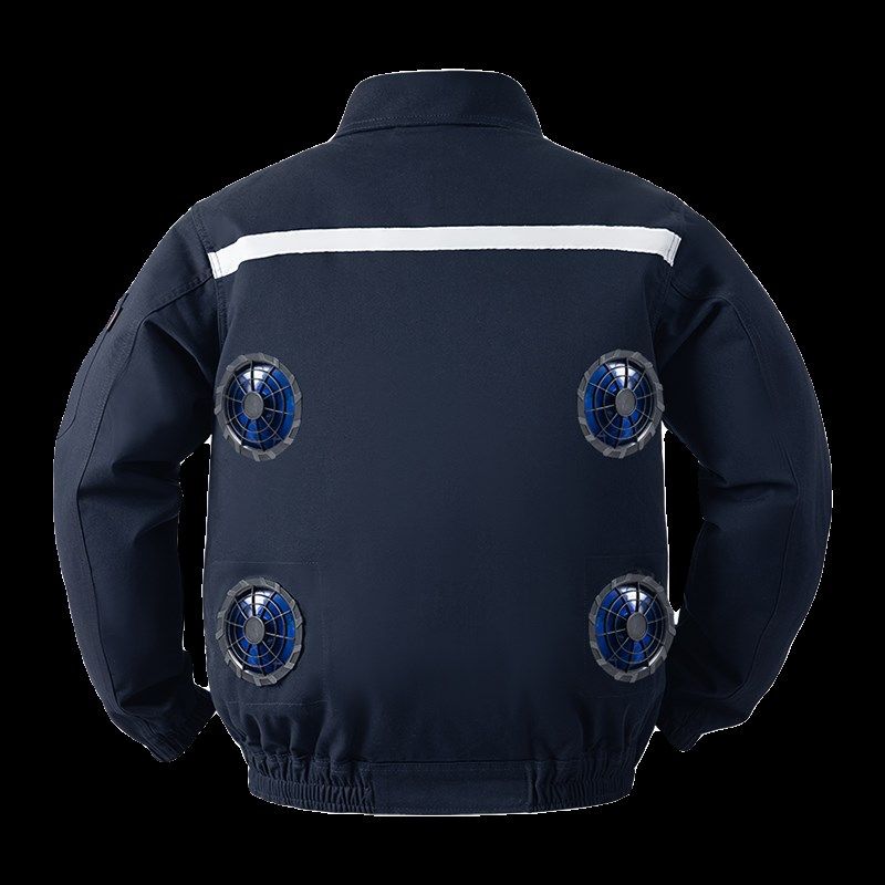 焊工纯棉空调服男女防暑降温带风扇的衣服建筑工地电焊制冷工作服