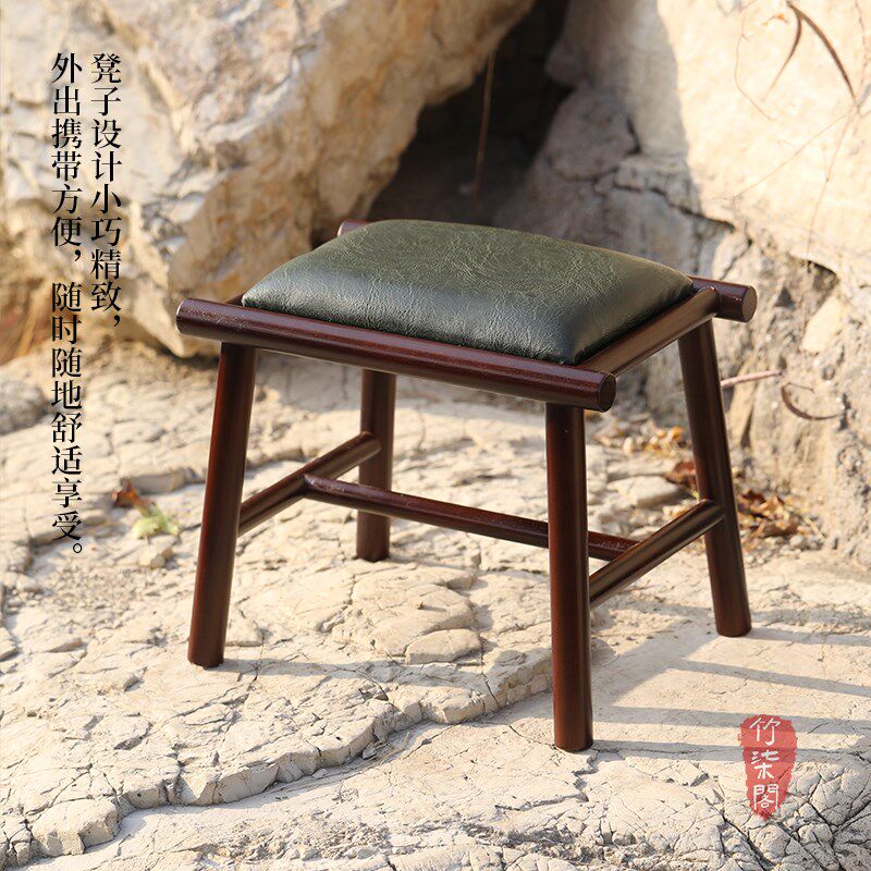 竹柒阁筇竹家具楠竹小凳竹椅子竹编凳子户外阳台板凳方凳矮凳马凳