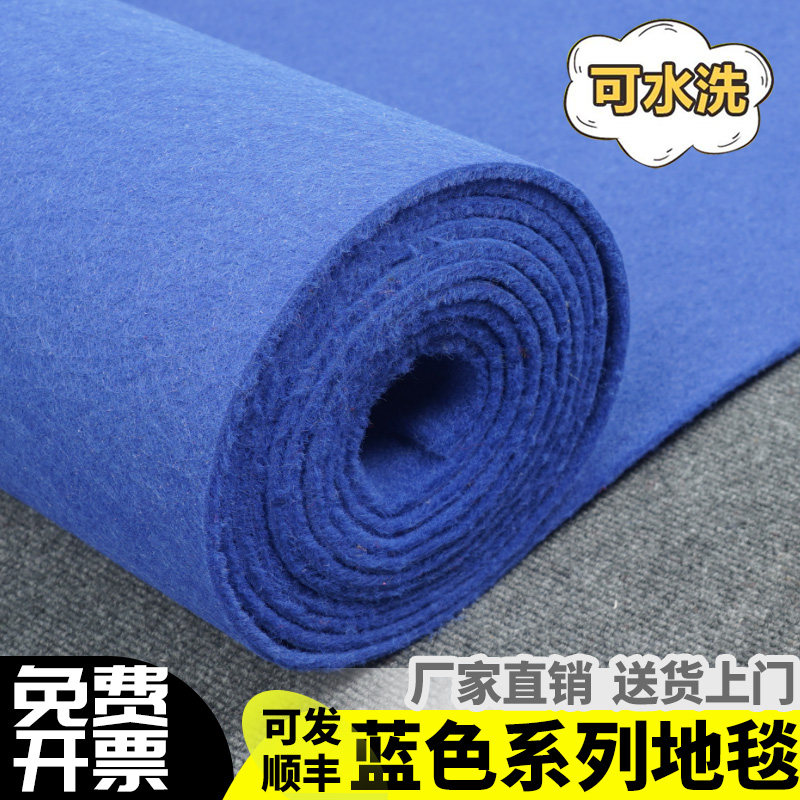 贞爱浅蓝色地毯商用展会婚庆生日舞台克莱因蓝宝蓝天蓝色舞台地毯