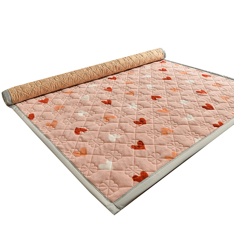 珊瑚绒床垫软垫家用铺床褥子垫被180x200cm冬季保暖法兰绒垫子薄