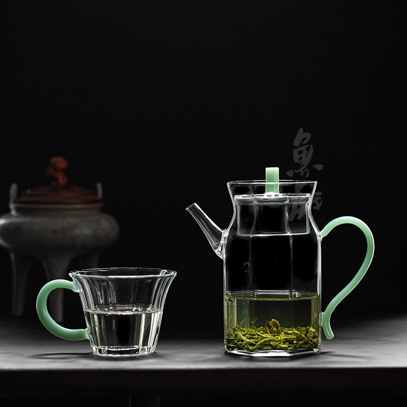 日式高硼硅耐热玻璃小茶壶过滤仿宋执壶泡绿茶专用泡茶器家用单壶