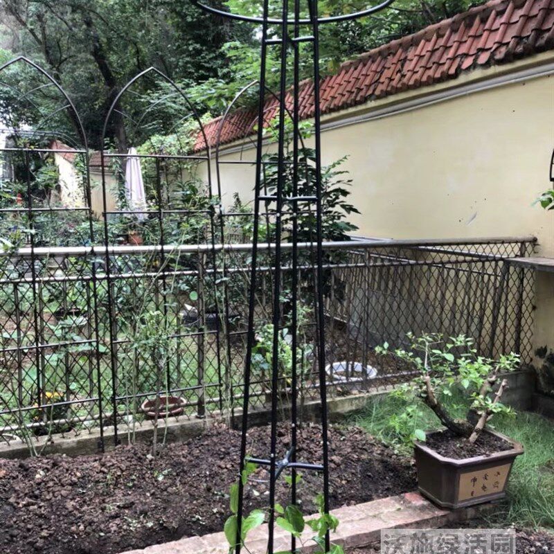 伞形花架园艺铁艺铁架户外凌霄爬藤架室外花园花架铁线莲花支架子