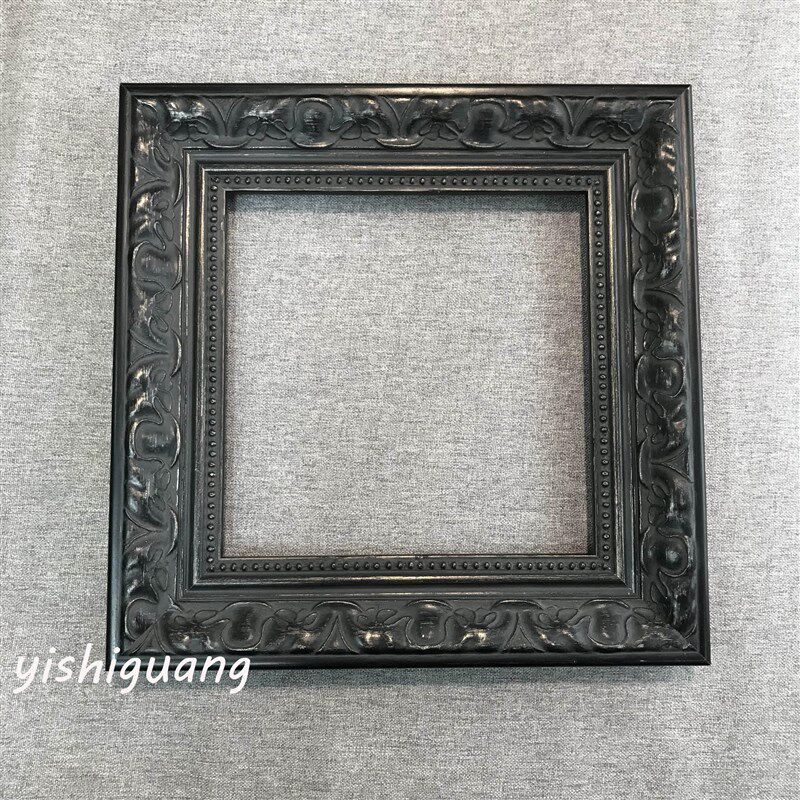 实木相框复古黑色画框欧式油画装裱外框diy定制美式中古装饰框