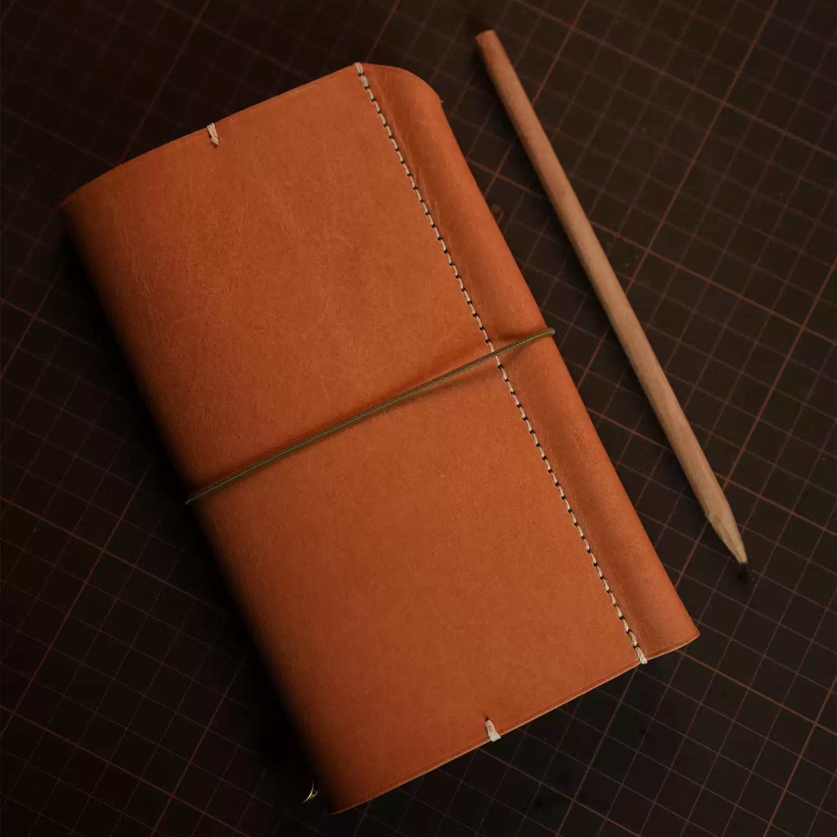 皮革手账本DIY 手工制作高档笔记本皮具日记本复古真皮商务笔记本