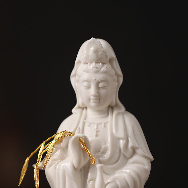 陶瓷摆件婆娑三圣神像释迦摩尼佛观音佛像地藏王菩萨站立像莲花座