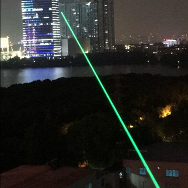 户外楼顶地标用防水防尘高亮粗光束自动旋转绿光镭射灯激光器模组