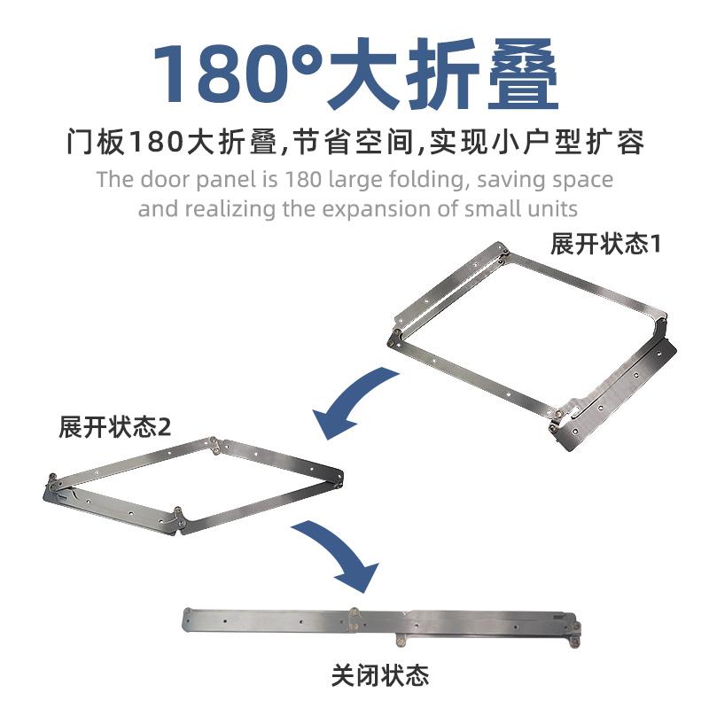 衣柜橱柜180度折叠平开门卧室卫生间双折门合页折叠门五金连接件