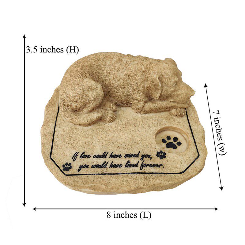 宠物墓碑定制狗狗爪印纪念石小猫咪去世怀念摆件仿石头刻字墓地碑