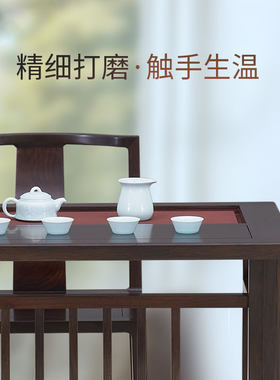 汉唐实木阳台小茶桌家用电胶木功夫茶台烧水壶一体小型茶盘嵌入式