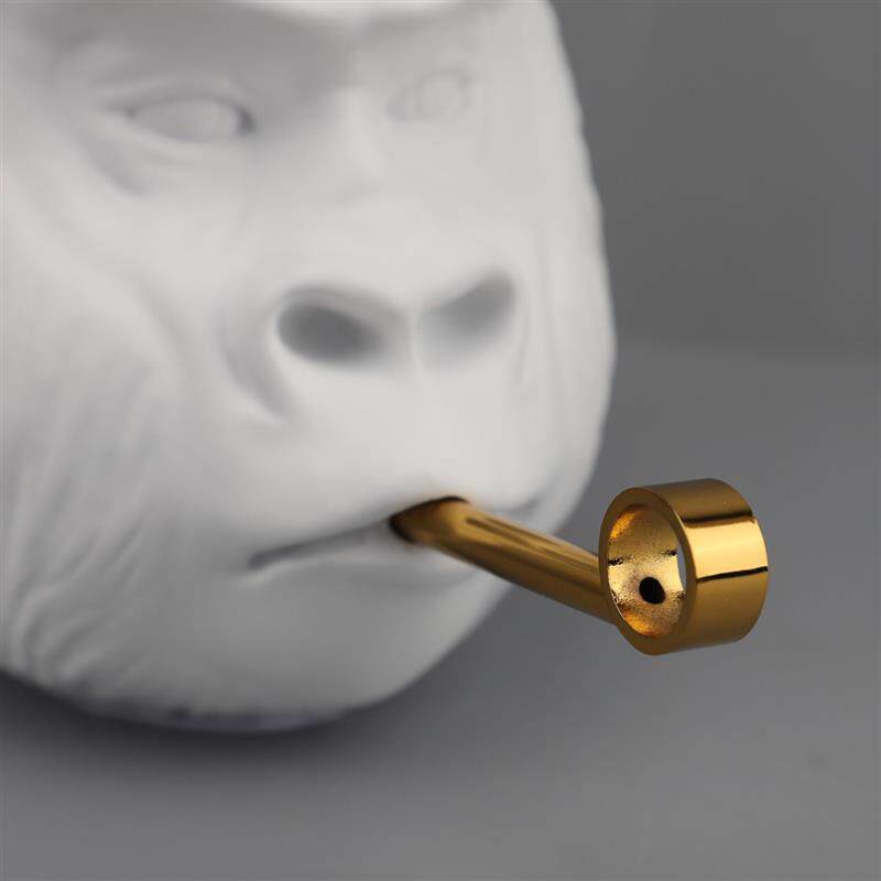 北欧创意吹卷哨猩猩动物雕塑摆件客厅玄关酒店桌面电视柜家居饰品