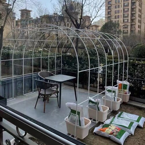 铁艺拱门花架月季爬藤架户外装饰棚架葡萄架子花园爬花架子拱形门