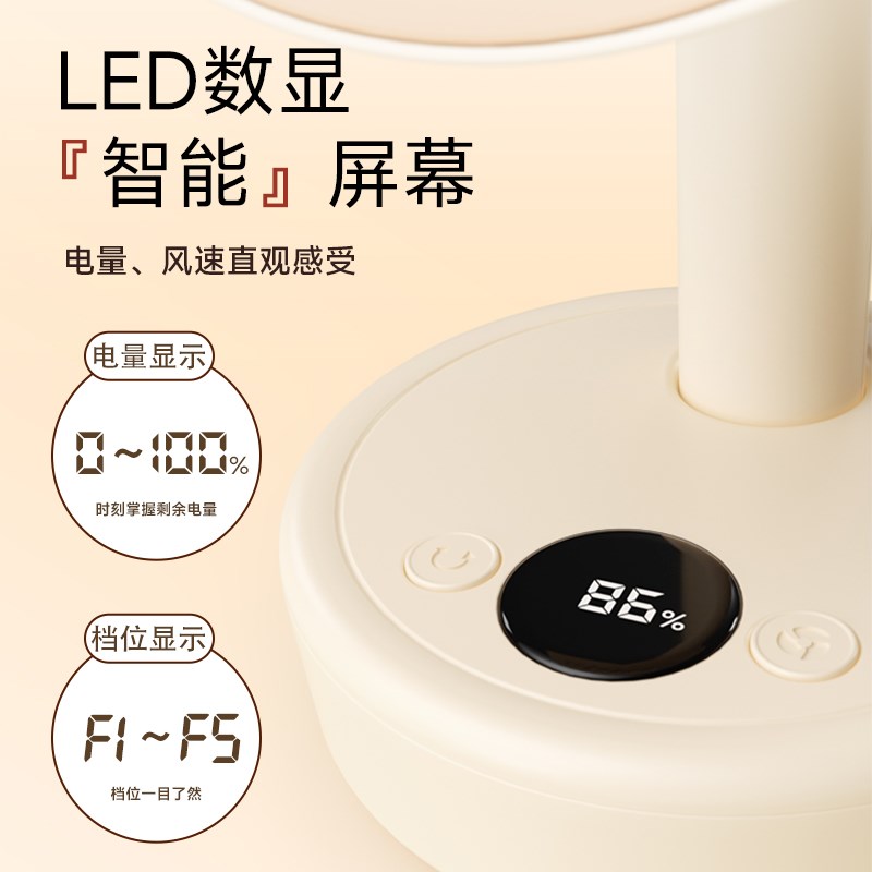 静音不扰人】2025新款办公室桌面风扇静音小型家用充插电摇头夏季