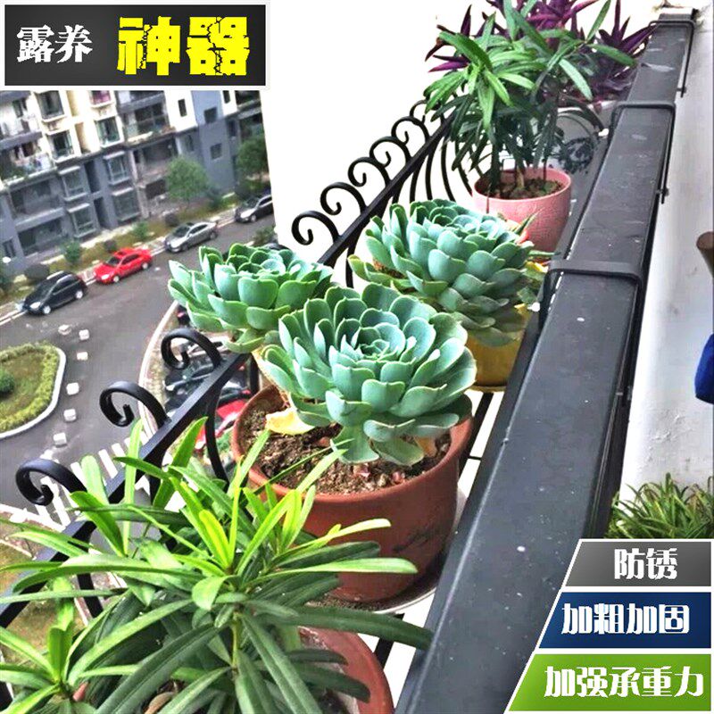 铁艺欧式栏杆花架 适用于室内外的悬挂花架 多肉植物挂式花盆架