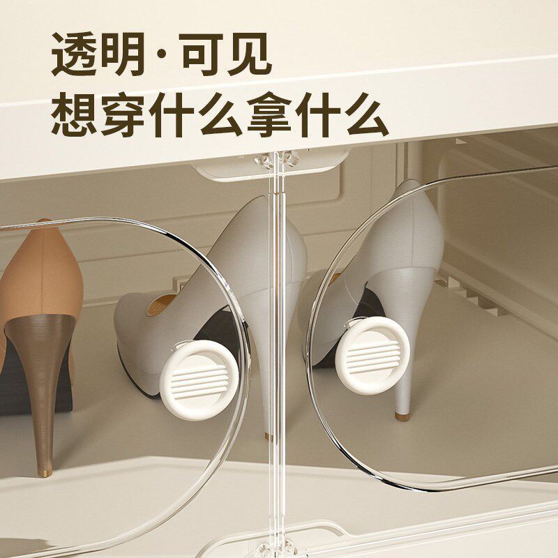 一体免安装鞋柜双开门收纳箱家用多层大容量入户玄关防尘鞋架鞋盒