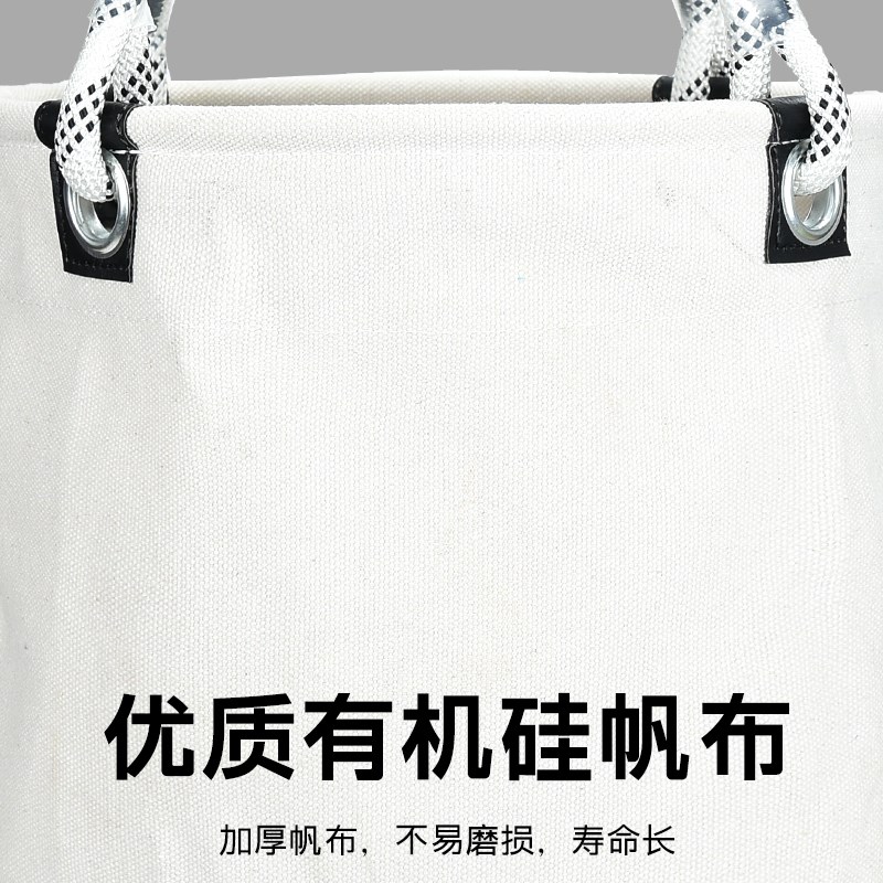 桶包加厚帆布圆筒形工具包耐磨白色电工工具维修安装高空作业用