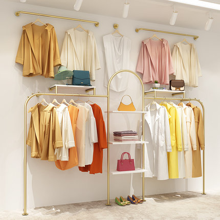 韩式风服装店展示架童装货架落地挂衣架试衣间上墙衣架女装店专用