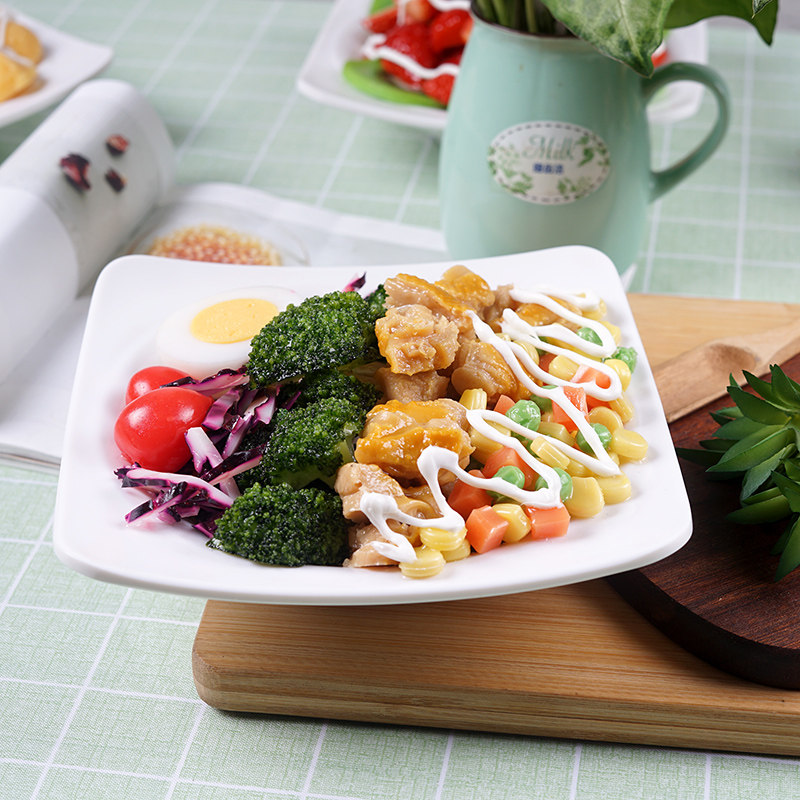 仿真水果沙拉蔬菜食物模型牛鸡猪肉扒排西餐橱柜装饰摆设摄影道具