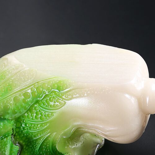成仙变色茶宠白玉大白菜茶具茶玩聚财招财家居摆件大号配件装饰品