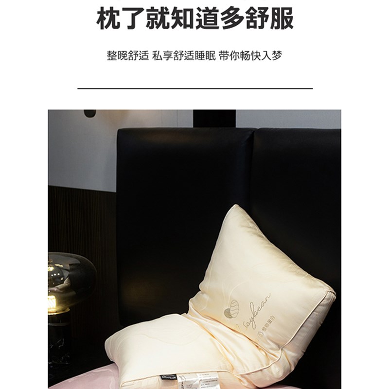 轻奢蚕丝蛋白枕提花美肤枕头不闷热护颈椎助睡眠家用一对枕头枕芯