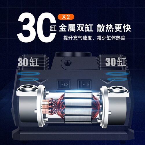 车载充气泵打气泵汽车用便携式多功能12v220v高压轮胎电动打气筒